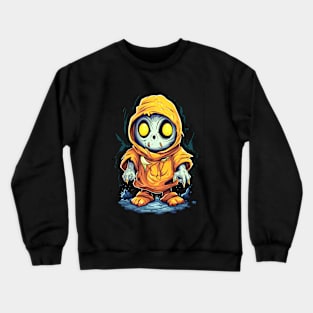 Eerie Halloween Ghoul Art - Spooky Season Delight Crewneck Sweatshirt